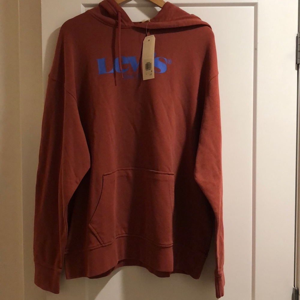 Levis Mens Pullover Drawstring Logo Hoodie NWT